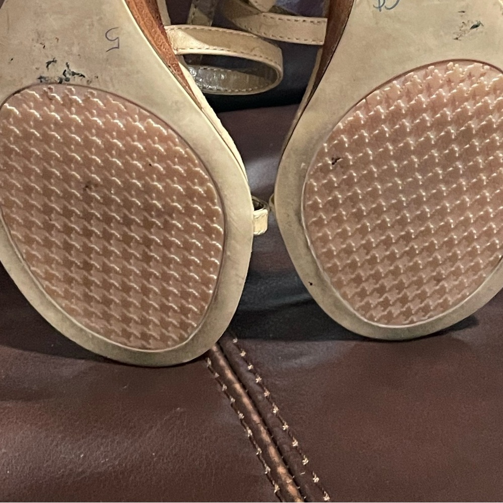 Boho Ralph Lauren Meira Wedge Gladiator Sandals Size 7.5 Braided Light Tan - Picture 11 of 11